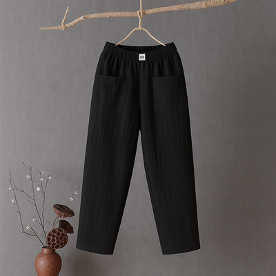 Erika™ | Pantaloni Casual in Cotone e Lino con Elastico in Vita