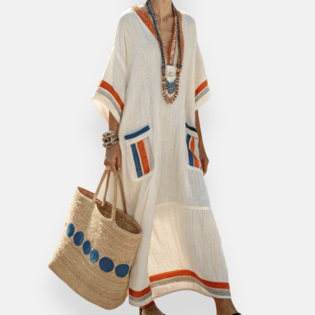 Aliénor | Abito kaftano colorato e fluido