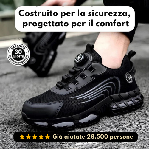 SafeStep - scarpa di sicurezza ergonomica e antidolorifica - Certificata secondo EN ISO 20345