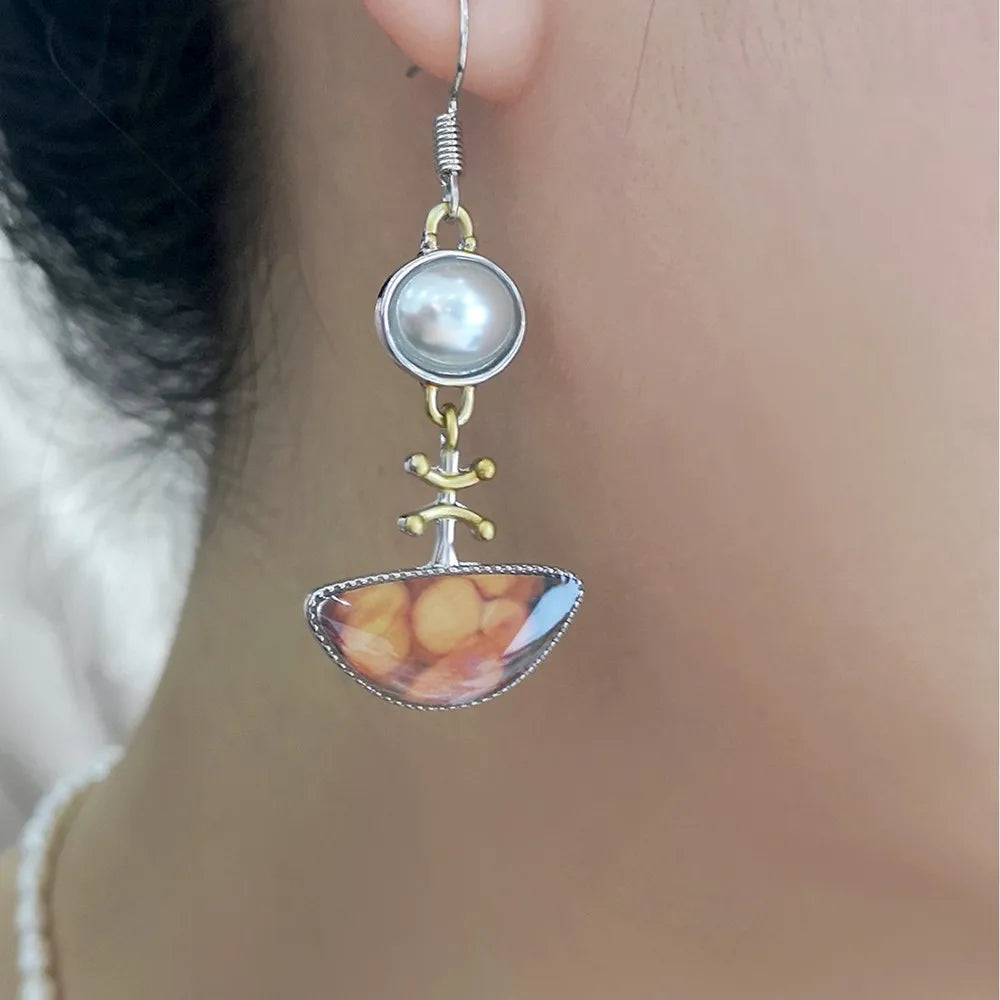 Elodi - Orecchini Retro Arancioni