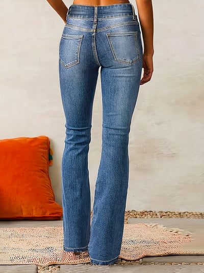 Aya™ | Jeans a Zampa a Vita Alta