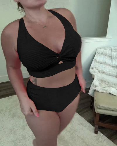 Bikini rilassato monocolore a triangolo