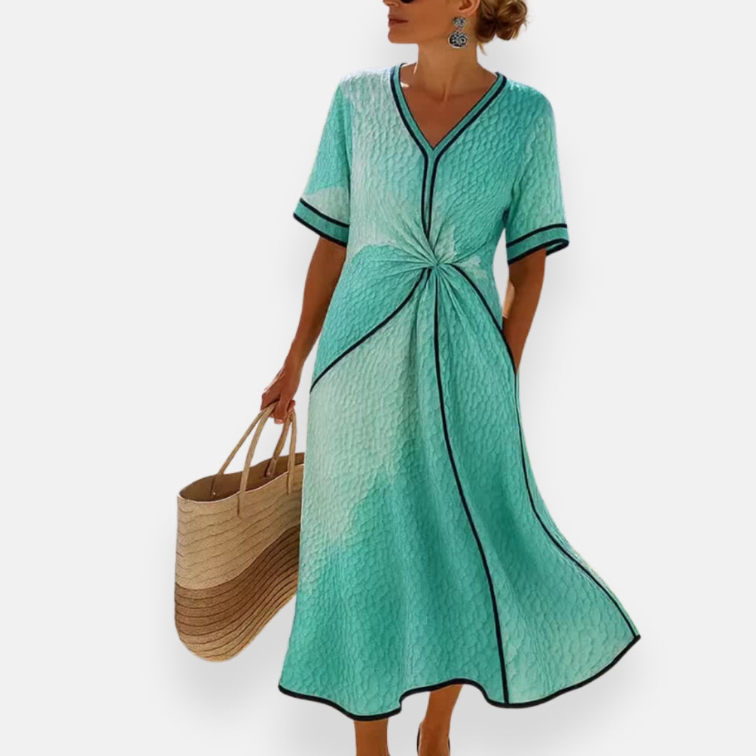 Mérina | Abito con nodo e bordi