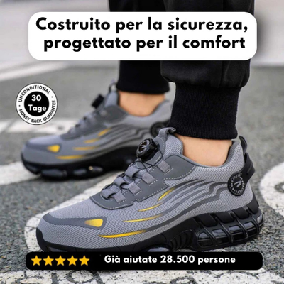 SafeStep - scarpa di sicurezza ergonomica e antidolorifica - Certificata secondo EN ISO 20345