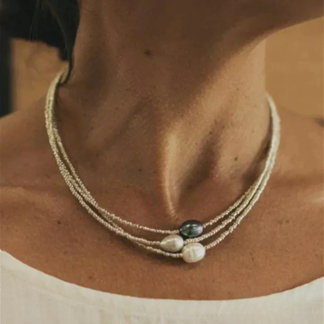 Collana di perle d'acqua dolce vintage