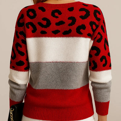 Pascaline | Maglione Casual con Stampa Leopardata