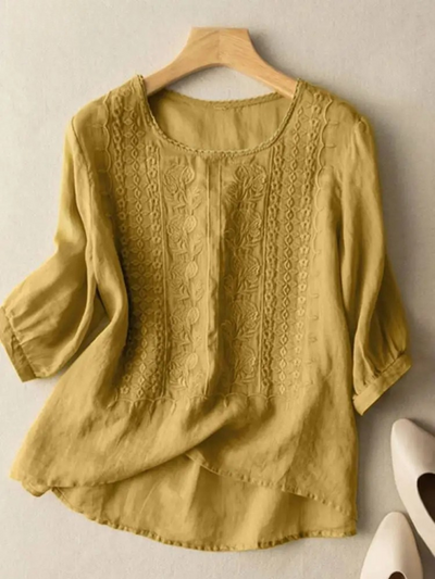 Firenze™ | Blusa Boho Ricamata in Cotone (Vestibilità Piccola)