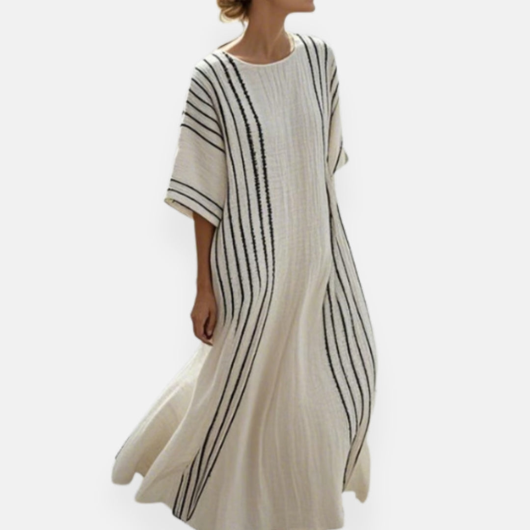 Isabeille | Abito lungo fluido a righe delicate