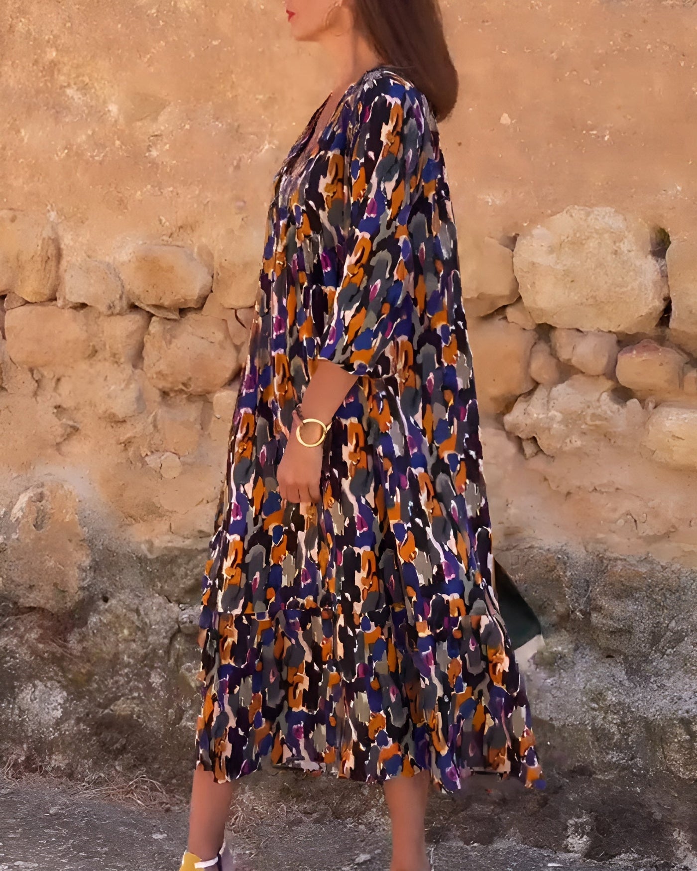 VIOLETTA™ | Abito Lungo V con Stile Retrò e Comfort Elegante per Ogni Occasione