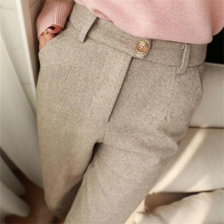 Vaughn™ | Pantaloni Eleganti Su Misura in Pura Lana Pregiata