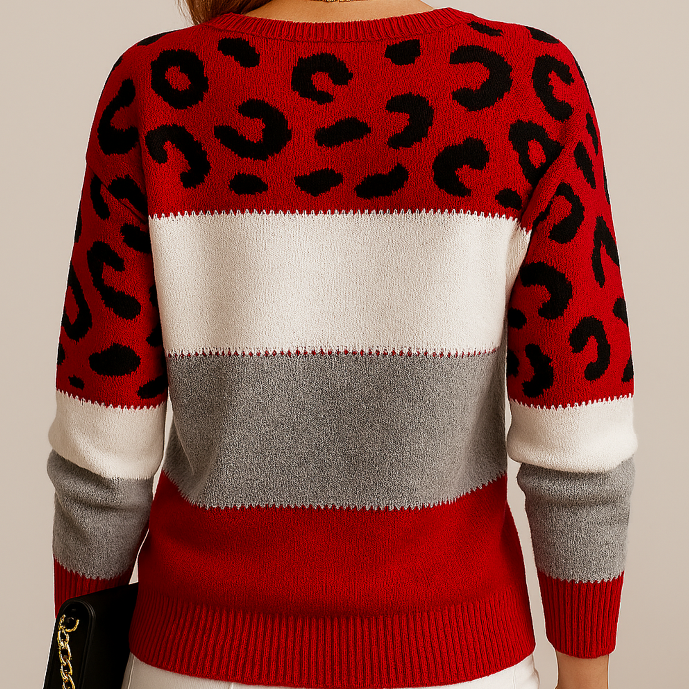 Pascaline | Maglione Casual con Stampa Leopardata