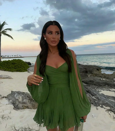 Layla™ | Mini-Abito Giocoso Con Maniche a Palloncino