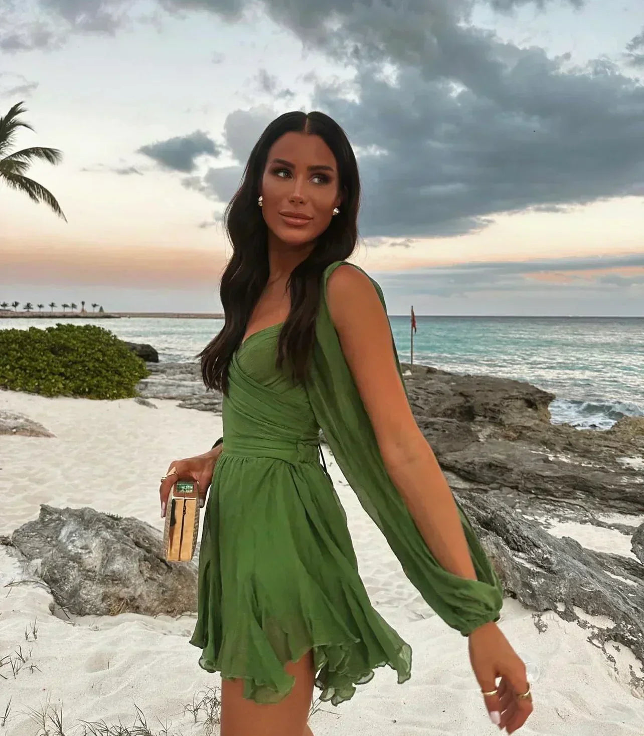 Layla™ | Mini-Abito Giocoso Con Maniche a Palloncino