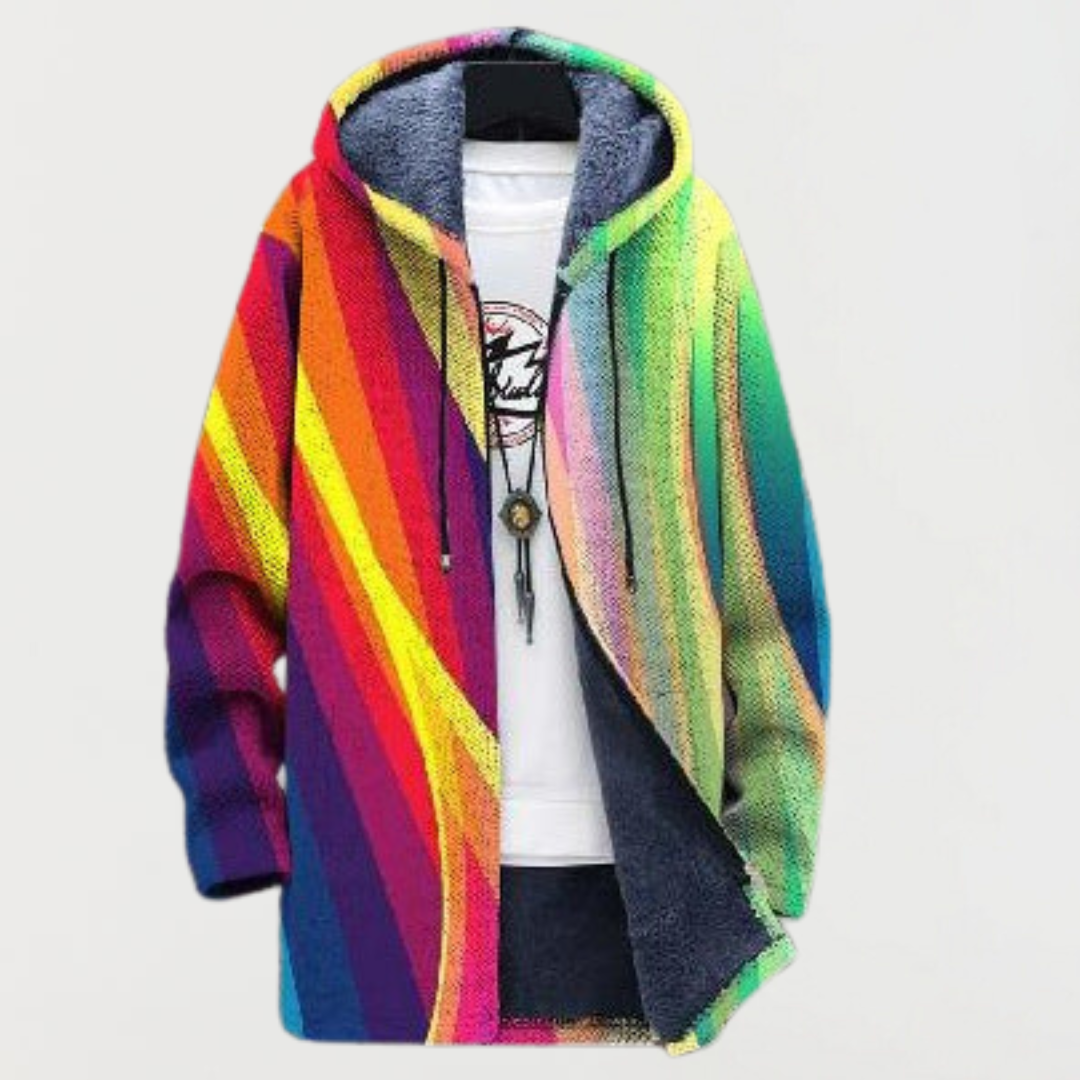 Iris | Cardigan a Righe Arcobaleno