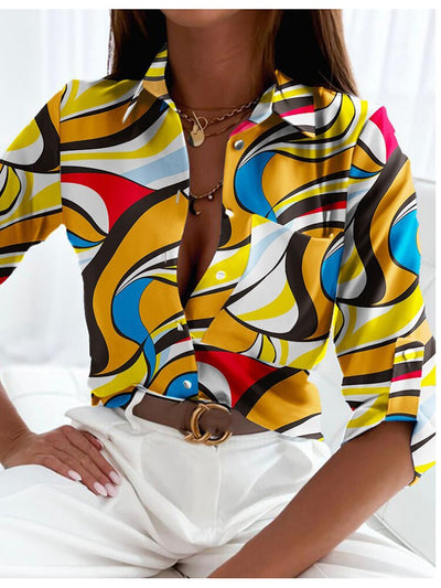 Sibylle™ | Blusa Trendy con Maniche Lunghe e Bottoni