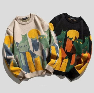 Maglione™ | Gatto al chiaro di luna