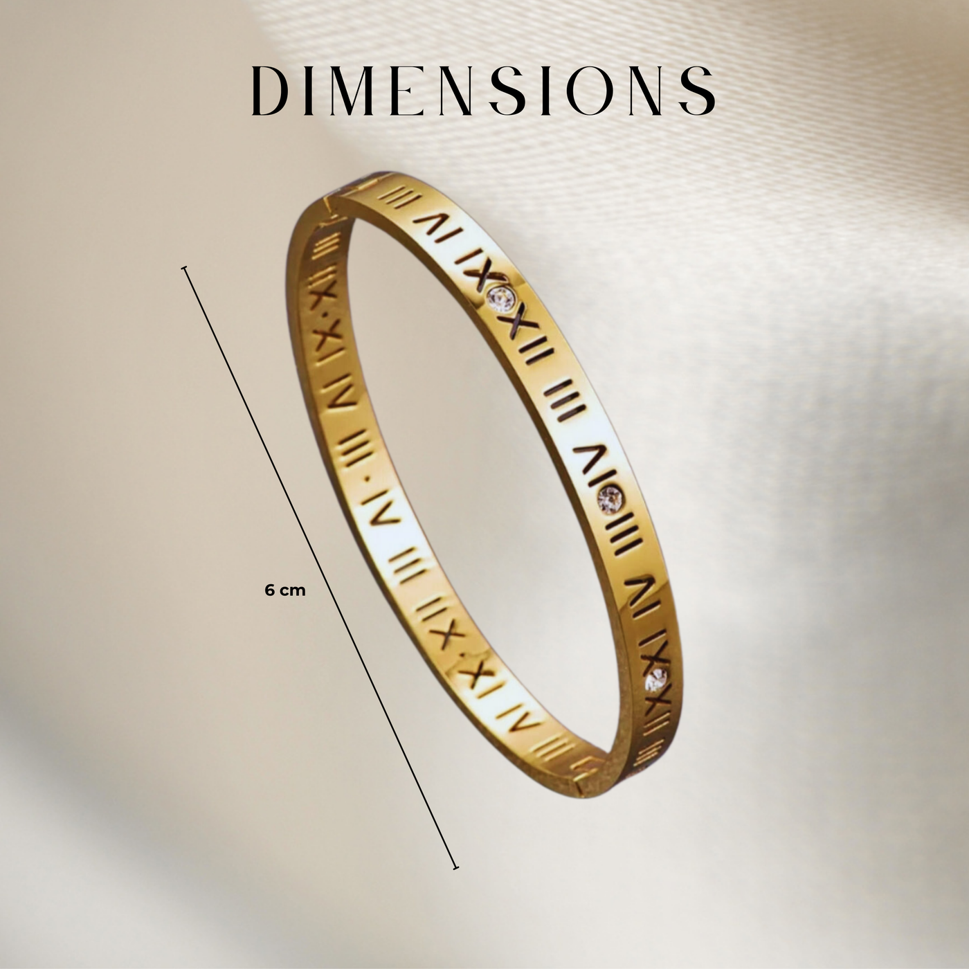 Bracciale in titanio con numeri romani