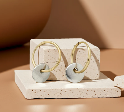 Orecchini a cerchio eleganti fatti a mano