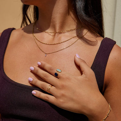 Anello Avvolgente con Acquamarina