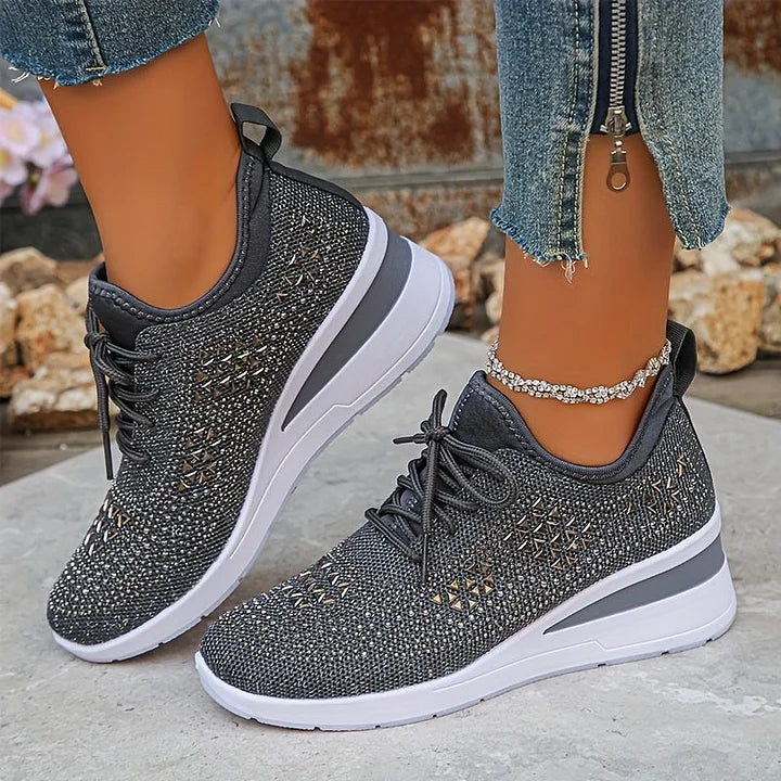 Giselle™ | Sneakers Ortopediche con Strass Brillanti