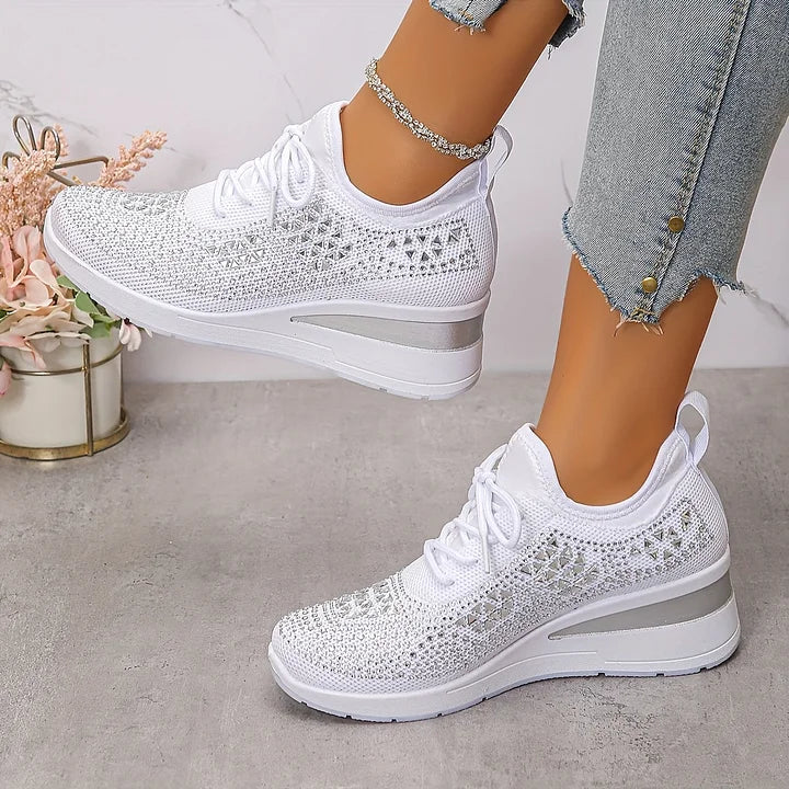 Giselle™ | Sneakers Ortopediche con Strass Brillanti