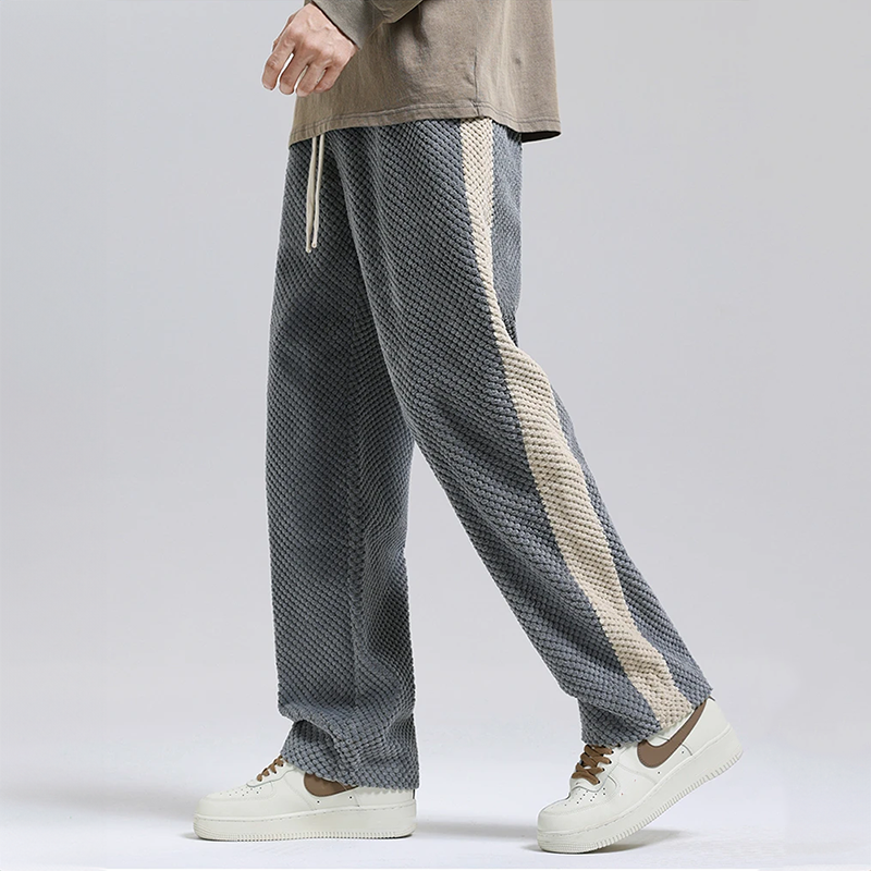 Pantaloni Jogger in Corduroy a Coste Waffle