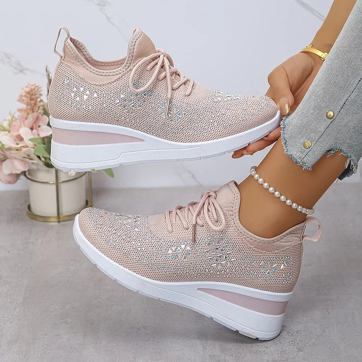 Giselle™ | Sneakers Ortopediche con Strass Brillanti