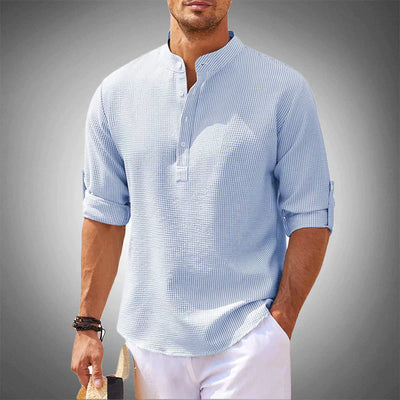 James™ | Polo in Lino a Manica Lunga