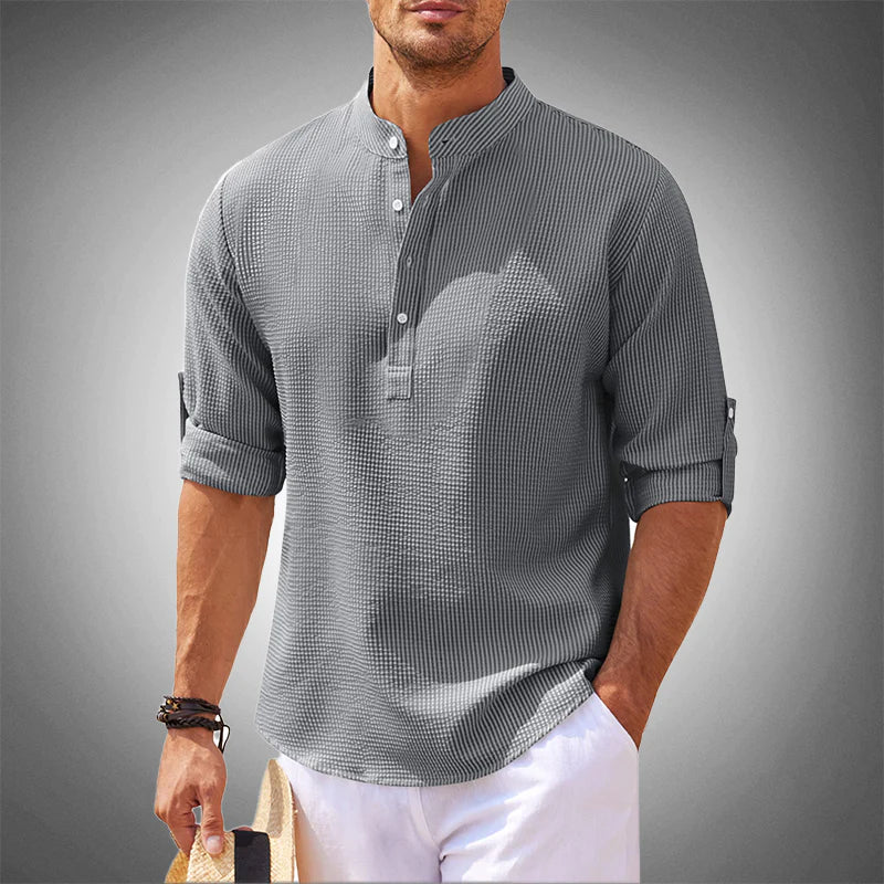 James™ | Polo in Lino a Manica Lunga