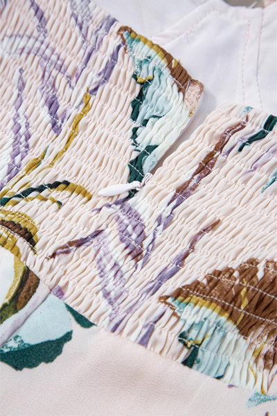 Lana™ | Abito Tropicale con Motivo Foglie