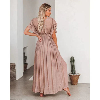 Anne™ | Abito Maxi Color Tortora per Ibiza