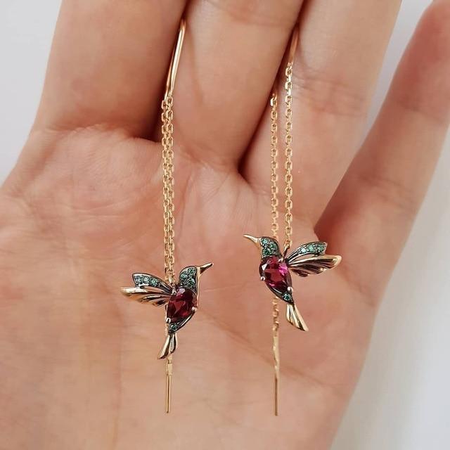 Orecchini Colibrì con Zirconia