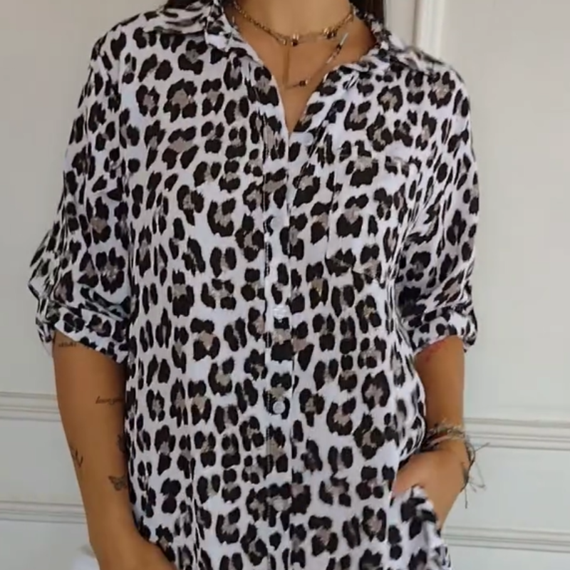 Carmila | Blusa Elegante con Stampa Animalier