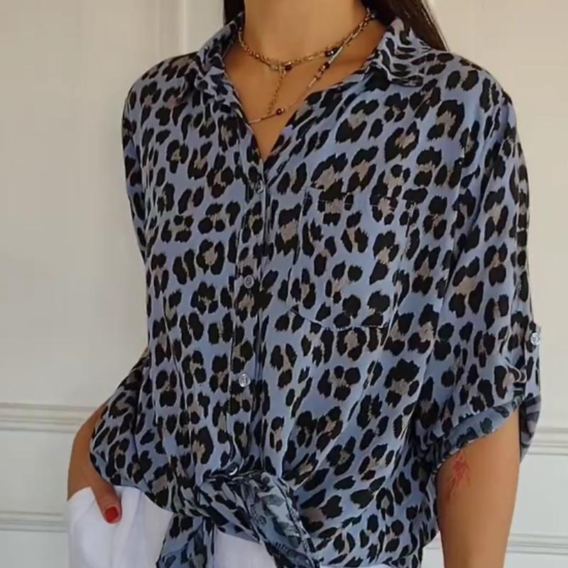 Carmila | Blusa Elegante con Stampa Animalier